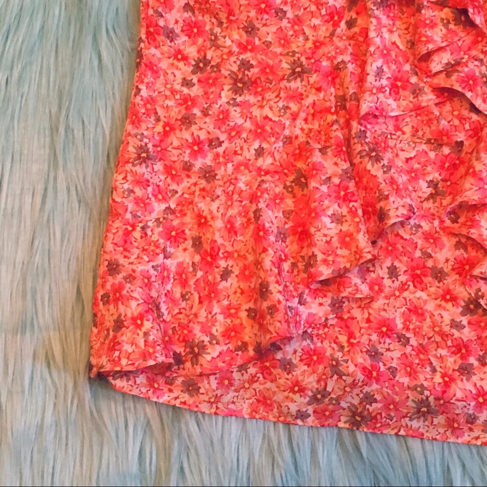 Banana Republic Floral Silk Ruffle Strappy Cami XS - Picture 4 of 7